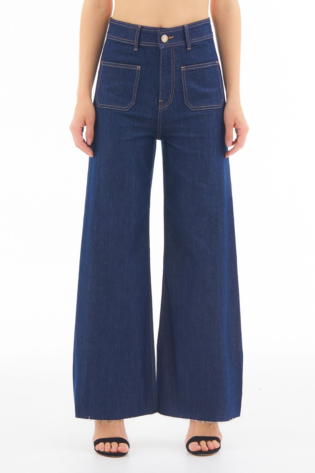 Mujer Subdued Jeans Palazzo Corte Multicolor | Denim · Mr. Bojangles